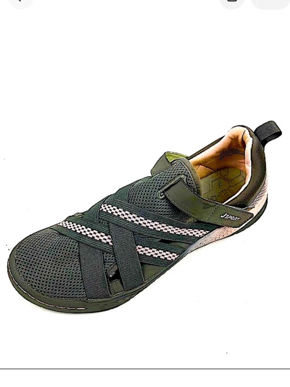 JSport by Jambu Womens Essex Gray Petal Sneakers Sz 10